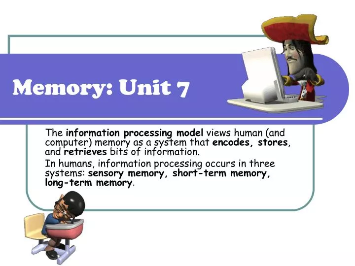memory unit 7