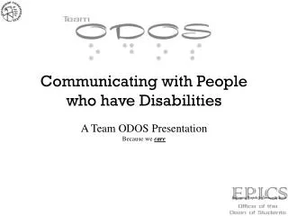 Communicating with People who have Disabilities