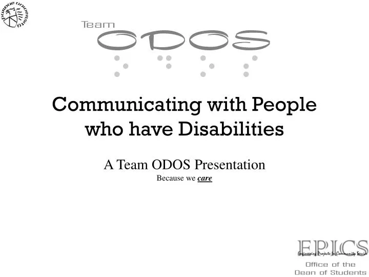 communicating with people who have disabilities
