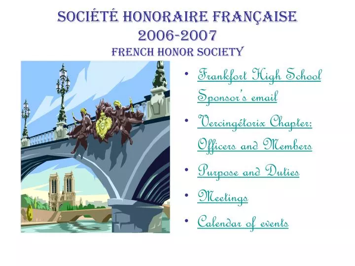 soci t honoraire fran aise 2006 2007 french honor society