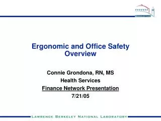 Ergonomic and Office Safety Overview