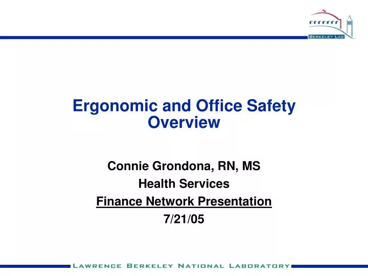 ergonomic and office safety overview