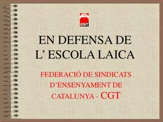 en defensa de l escola laica