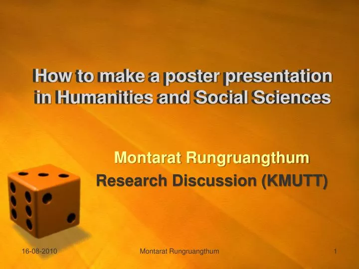 how to make a poster presentation in humanities and social sciences