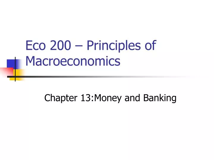 eco 200 principles of macroeconomics