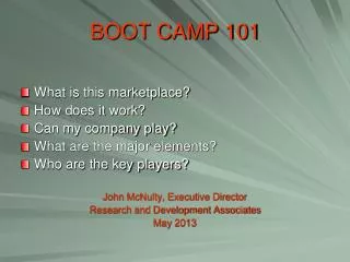 BOOT CAMP 101