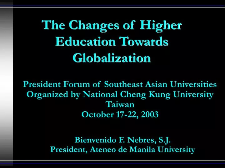 the changes of higher education towards globalization