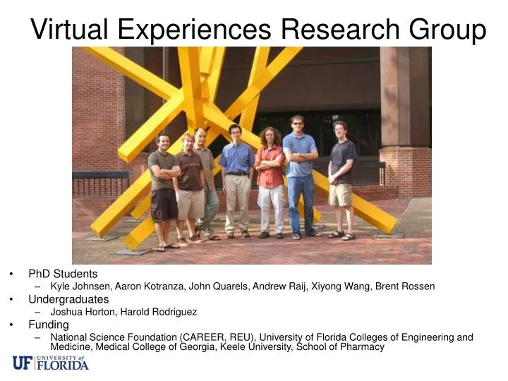 virtual experiences research group