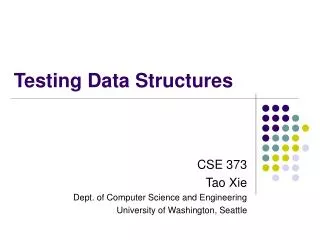 Testing Data Structures