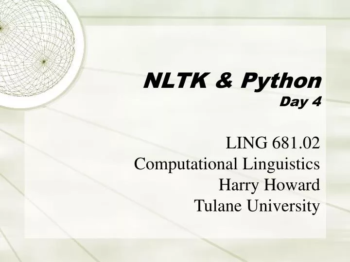 nltk python day 4