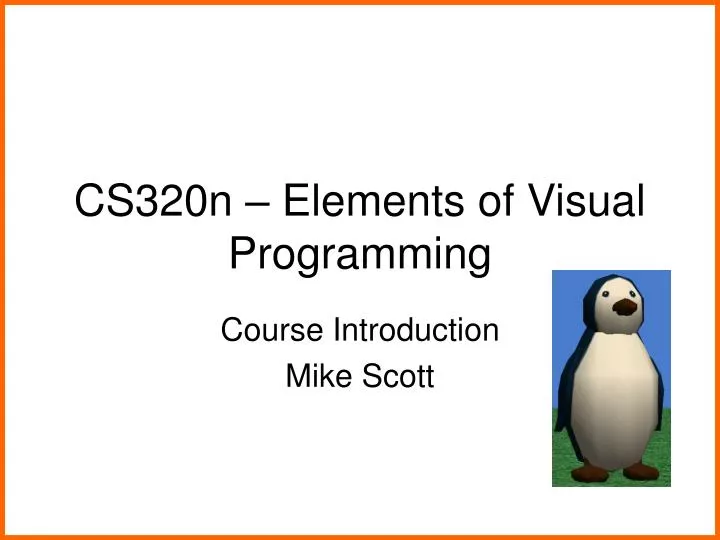 cs320n elements of visual programming