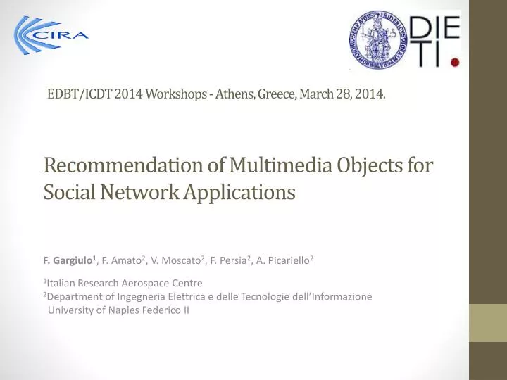 recommendation of multimedia objects for social network applications