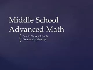 middle school advanced math