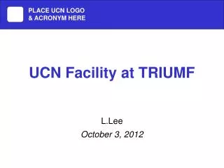UCN Facility at TRIUMF