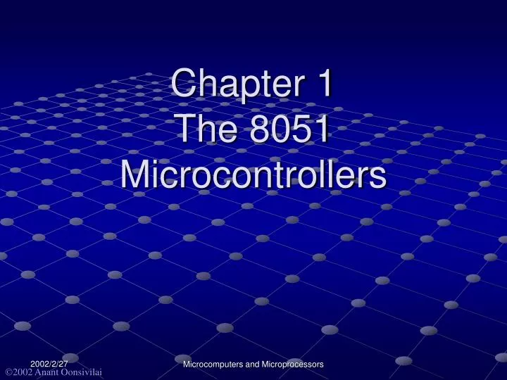 chapter 1 the 8051 microcontrollers