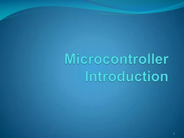 microcontroller introduction