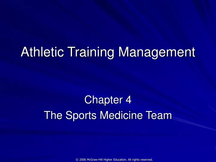 athletic training management