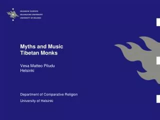 Myths and Music Tibetan Monks