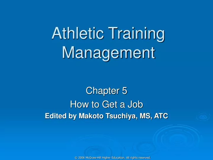 athletic training management