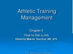 Athletic Training Management - slide 1