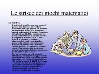 le strisce dei giochi matematici