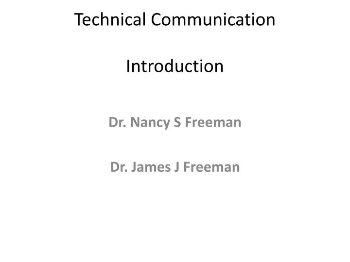technical communication introduction