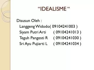 idealisme