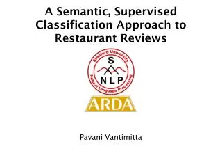 A Semantic, Supervised Classification Approach to Restaurant Reviews