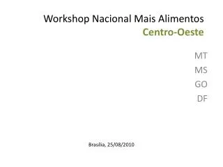 workshop nacional mais alimentos centro oeste