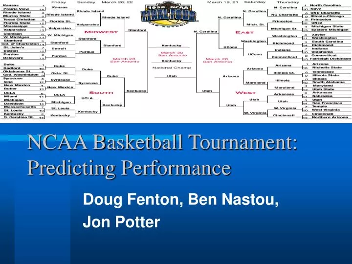 ncaa basketball tournament predicting performance
