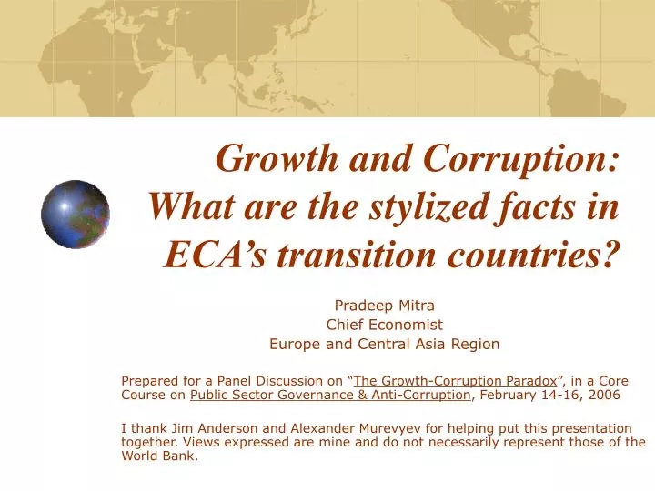 growth and corruption what are the stylized facts in eca s transition countries