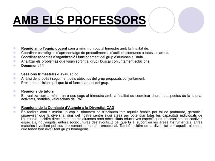 amb els professors