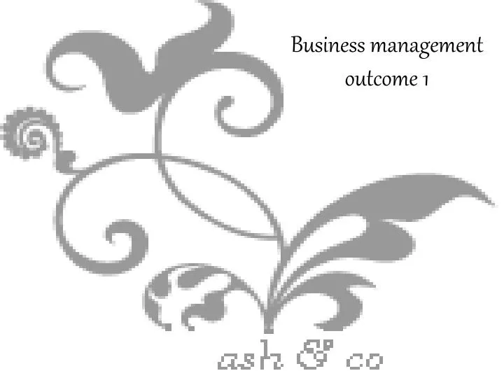 business management outcome 1