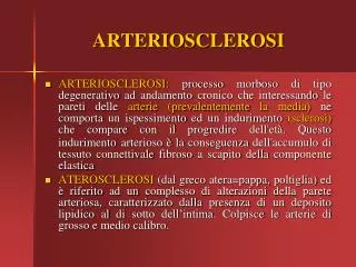 arteriosclerosi