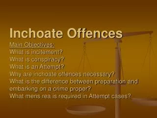 Inchoate Offences