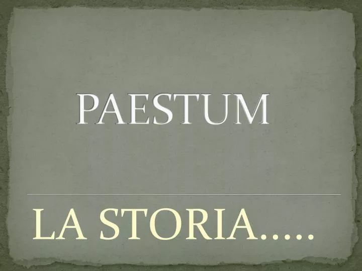 paestum