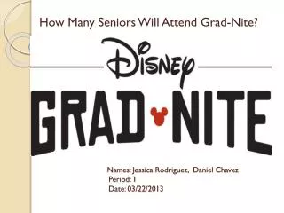 How Many Seniors Will Attend Grad- Nite ?