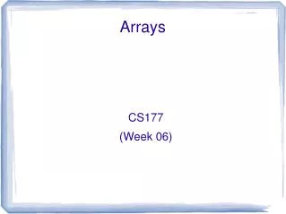 Arrays