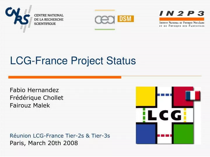 lcg france project status