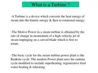 What is a Turbine ?