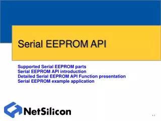 Serial EEPROM API