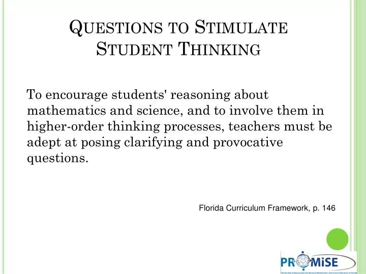 questions to stimulate student thinking