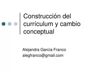 construcci n del curr culum y cambio conceptual