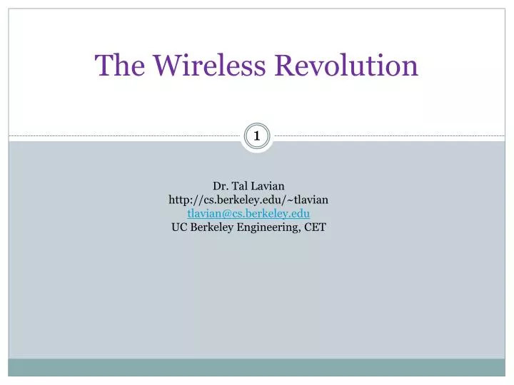 the wireless revolution