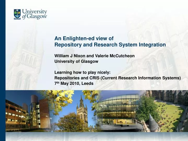 an enlighten ed view of repository and research system integration
