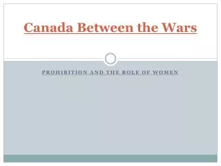 Canada Between the Wars