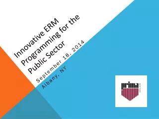 Innovative ERM Programming for the Public Sector
