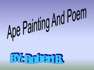 Ape Painting And Poem