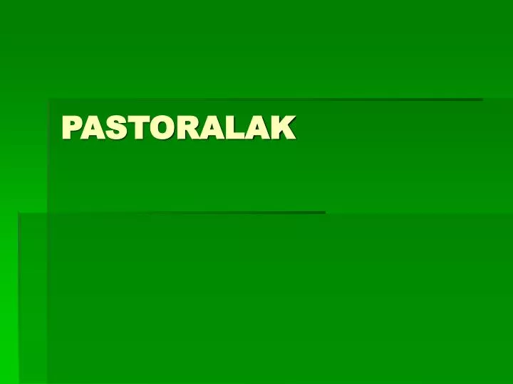 pastoralak