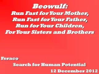 Feraco Search for Human Potential 12 December 2012